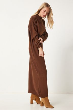 لباس قهوه ای زنانه تریکو Lovelyİstanbul - کد 869394194