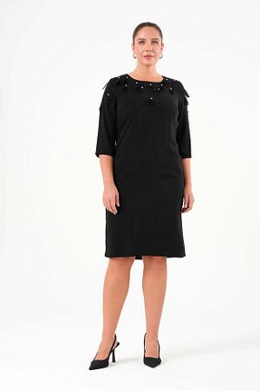 لباس سایز بزرگ مشکی زنانه سایز بزرگ Gemko - کد 869396787