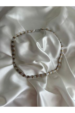 گردنبند استیل ( فولاد ) طلائی زنانه استیل ضد زنگ FURHAL AKSESUAR - کد 869393633