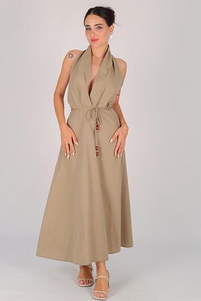لباس بژ زنانه بافتنی FACETTE - کد 844424500