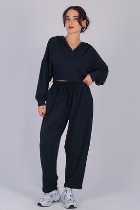 ست بالاتنه و پائین تنه طوسی زنانه بافت FACETTE - کد 781859051
