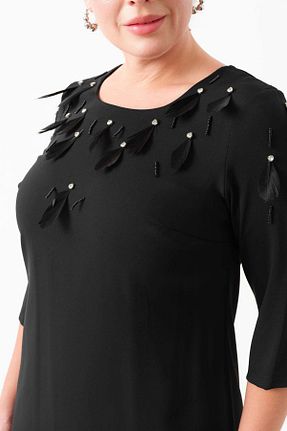 لباس سایز بزرگ مشکی زنانه سایز بزرگ Gemko - کد 869396787