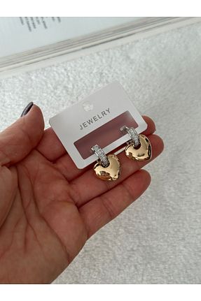 گوشواره جواهر طلائی حلقه HERCY - کد 756383589