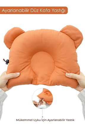 بالش و روبالشی کودک و نوزاد نارنجی پنبه ای mordesign - کد 869428583
