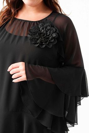ست بالاتنه و پائین تنه سایز بزرگ مشکی زنانه فاق نرمال Gemko - کد 869412888