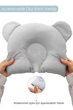 بالش و روبالشی کودک و نوزاد طوسی پنبه ای mordesign - کد 869428613