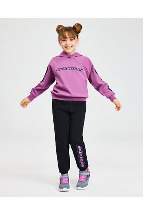 پائین تنه گرمکن اسپرت مشکی بچه گانه رگولار Skechers - کد 860681961