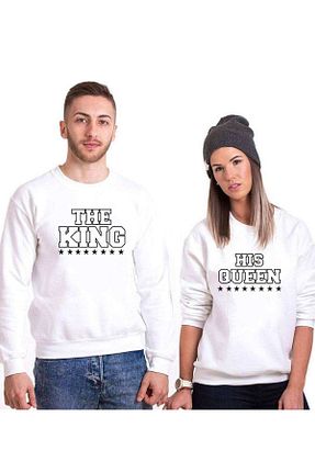 سوئیشرت سفید زنانه چاپی Tshirthane - کد 798812676