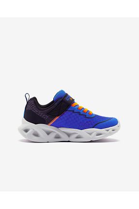 کفش اسنیکر آبی بچه گانه چسبی Skechers - کد 803383312