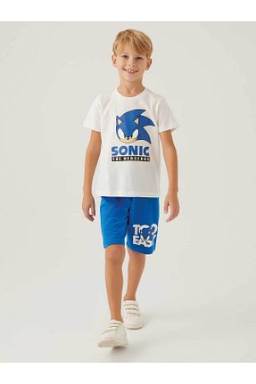 ست بالاتنه و پائین تنه بژ بچه گانه بافت Sonic - کد 804773192