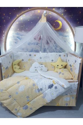 ست لحاف و روکش لحاف و روکش بالش کودک و نوزاد زرد پنبه ای bebek iklimi - کد 844426742