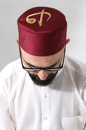 کلاه زرشکی مردانه پنبه ای ihvanonline - کد 797341867