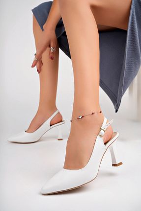 کفش کلاسیک سفید زنانه چرم مصنوعی lady classy - کد 869514279