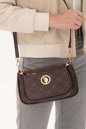 کیف دوشی قهوه ای زنانه چرم مصنوعی U.S. Polo Assn. - کد 869524824