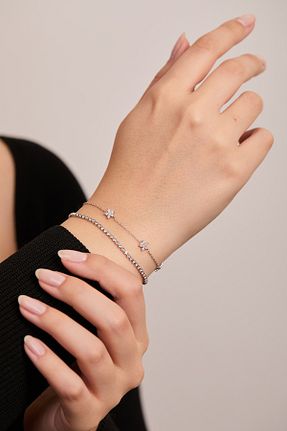 دستبند نقره زنانه 925 عیار Elika Silver - کد 869471635