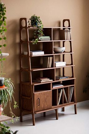 قفسه کتاب قهوه ای 190 سانتی متر Woodesk - کد 869925084