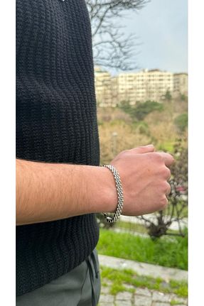 دستبند نقره مردانه 925 عیار Işıltı Silver - کد 869557550