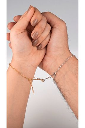 دستبند نقره طلائی زنانه 925 عیار Işıltı Silver - کد 869554860