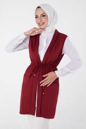 پلیور زرشکی زنانه ساده TOFİSA - کد 869603223