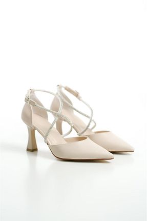 کفش پاشنه بلند کلاسیک بژ زنانه پاشنه نازک HERA SHOES - کد 869596208
