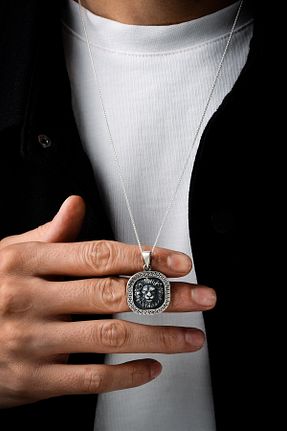 گردنبند نقره مردانه 925 عیار Ebrar Silver - کد 869586507