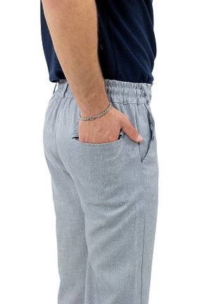 شلوار طوسی مردانه کتان EXSPORT - کد 869069648