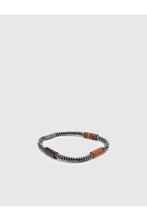 دستبند استیل (فولاد) طوسی مردانه استیل (فولاد) İlvi - کد 869644552