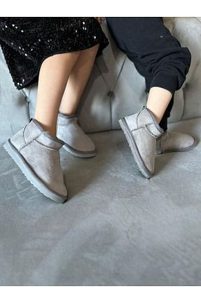 بوت / نیم بوت طوسی بچه گانه چرم مصنوعی woltybaby - کد 869952069
