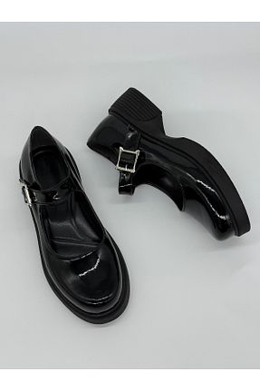کفش لوفر مشکی زنانه چرم لاکی HCO - کد 870026070