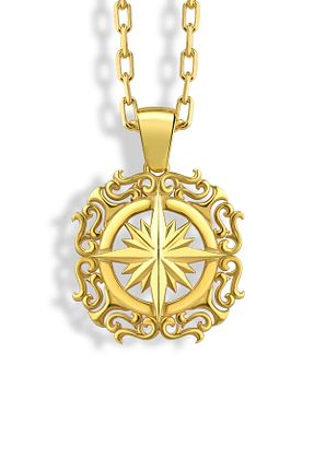 گردنبند نقره طلائی زنانه 925 عیار TheRollerStone - کد 869652163