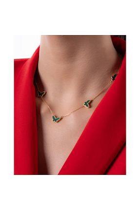 گردنبند طلا سبز زنانه 8 عیار YCL JEWELLERY - کد 845090961