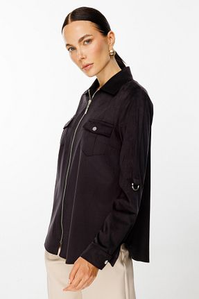 پیراهن مشکی زنانه رگولار Ekol - کد 869687867