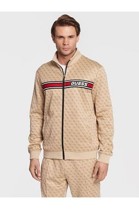 سوئیشرت بژ مردانه طرح دار Guess - کد 640343157