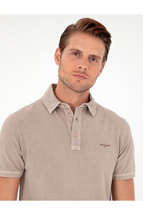 پولوشرت قهوه ای مردانه پنبه ای Pierre Cardin - کد 869699793