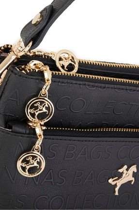 کیف پستچی مشکی زنانه چرم مصنوعی Nas Bag - کد 830589793