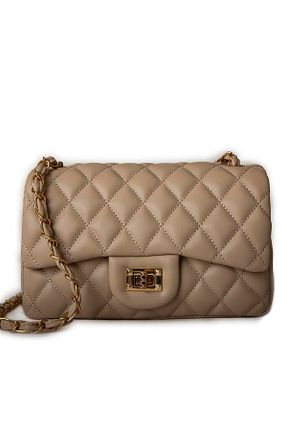 کیف پستچی بژ زنانه چرم مصنوعی Nas Bag - کد 794005646