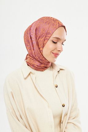 شال نارنجی زنانه Scarf - کد 870061729
