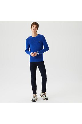 پلیور آبی مردانه ساده Lacoste - کد 635655325