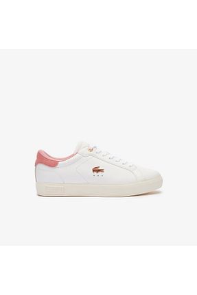 کفش اسنیکر سفید زنانه بند دار Lacoste - کد 682790463