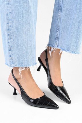 کفش استایلیتو مشکی پاشنه نازک Shoeberry - کد 869728434