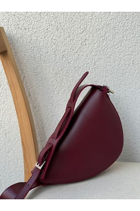 کیف دوشی زرشکی زنانه چرم مصنوعی moonlitebag - کد 869746173