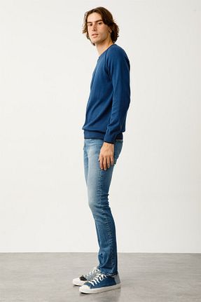 شلوار جین سرمه ای مردانه پاچه ساده Denim Trip - کد 650545001