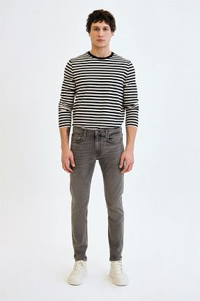 شلوار جین طوسی مردانه پاچه تنگ Denim Trip - کد 119476619