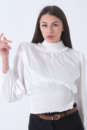 بلوز حجاب سفید زنانه Fitted Feminist - کد 869758512