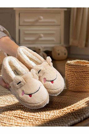 پاندوف بژ زنانه پارچه ای Behtah Kundura - کد 859361791