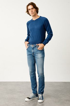 شلوار جین سرمه ای مردانه پاچه ساده Denim Trip - کد 650545001