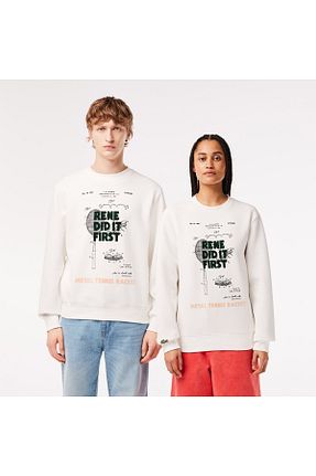 سوئیشرت بژ مردانه ساده Lacoste - کد 848198965