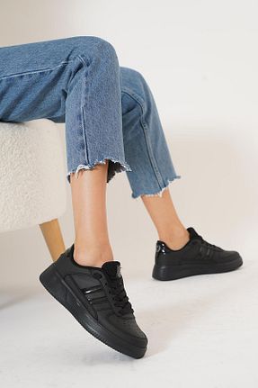 کفش اسنیکر مشکی زنانه بند دار Moda Pie - کد 869777223