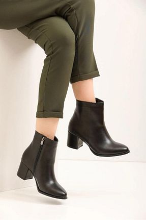 بوت / نیم بوت مشکی زنانه ضد آب GİYSONE - کد 862348741