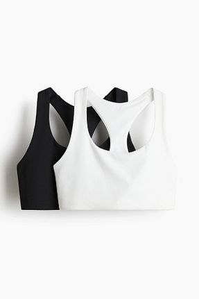 سوتین ورزشی مشکی زنانه پلی استر H&M - کد 858377775